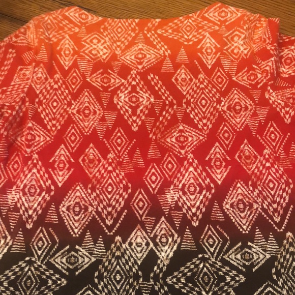 Ruby Rd. Favorites pullover beaded Aztec size small blouse 3/4 length sleeve - Picture 8 of 12